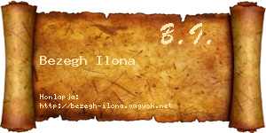 Bezegh Ilona névjegykártya